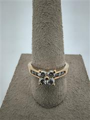 Lady's Diamond Engagement Ring 10 Diamonds .70 Carat T.W. 14K Yellow Gold 4.64g
